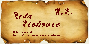Neda Mioković vizit kartica